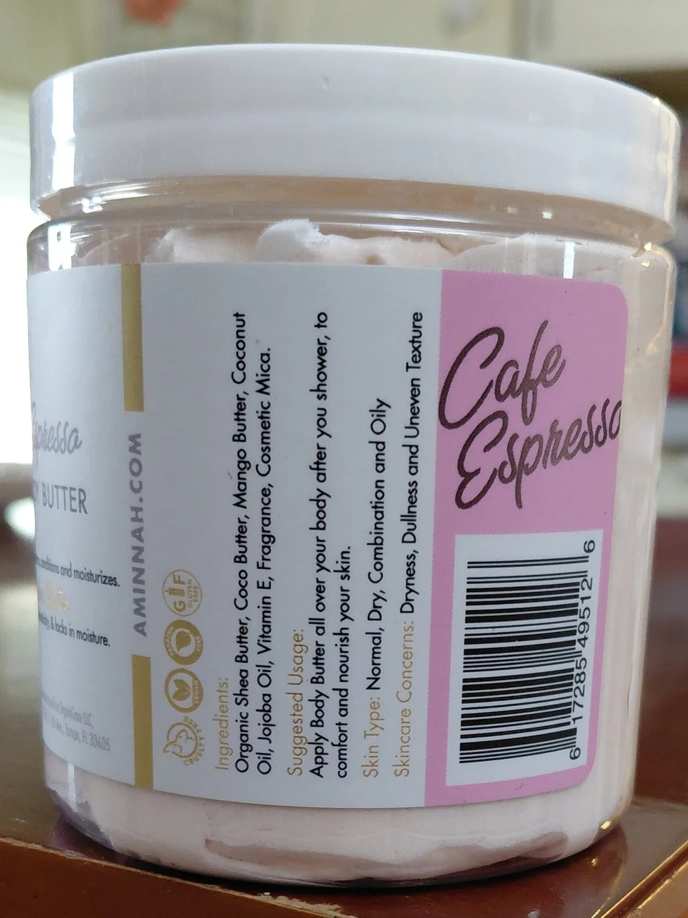 Aminnah Café Espresso Whipped Body Butter